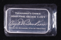 Treasurers Choice 1oz .999+ Fine Silver Bullion Bar at PristineAuction.com