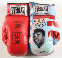 Muhammad Ali Signed Pair of LE Custom Painted Everlast Boxing Glove by Steve Kaufman (Beckett) at PristineAuction.com