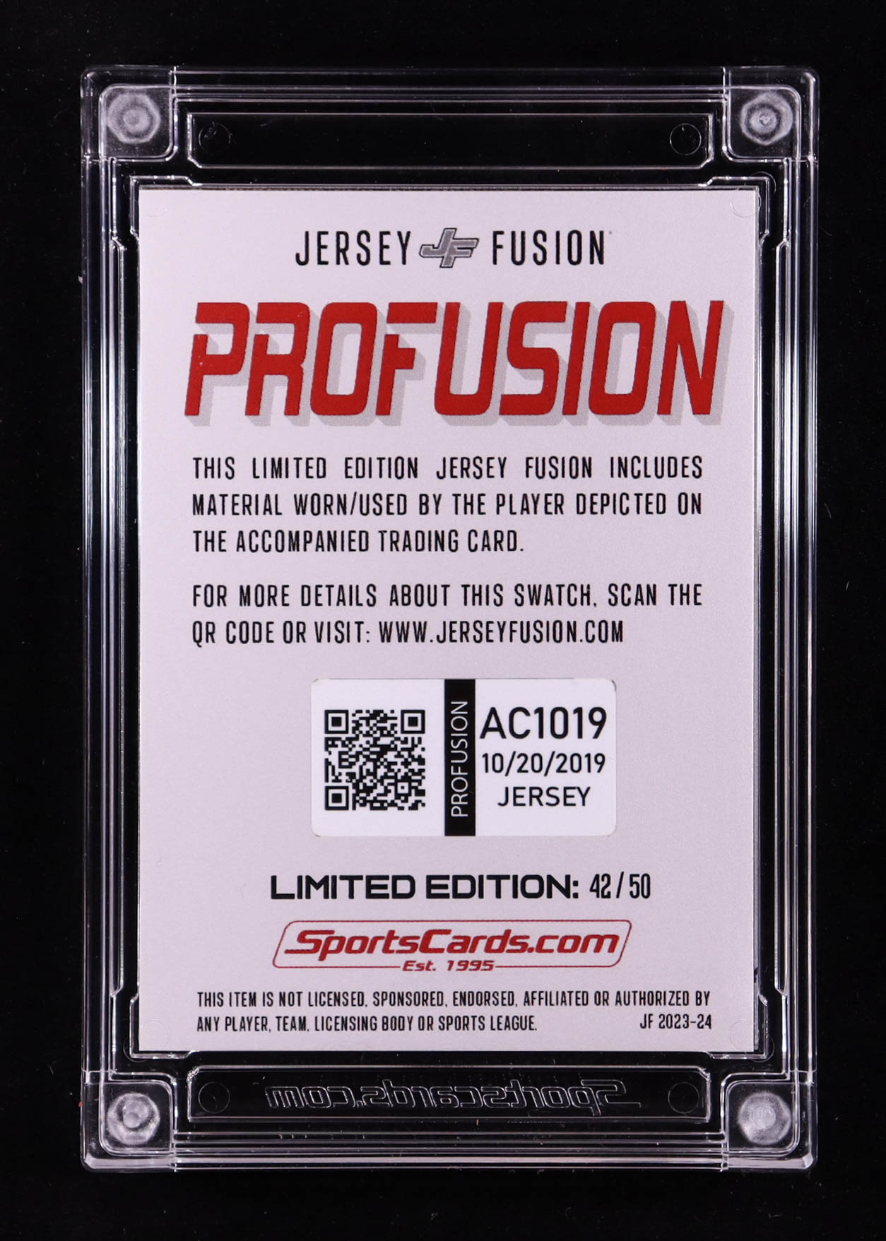 Amari Cooper 2023-24 Jersey Fusion Pro Fusion #AC1019 #42/50 at PristineAuction.com Amari Cooper 2023-24 Jersey Fusion Pro Fusion #AC1019 #42/50 at PristineAuction.com