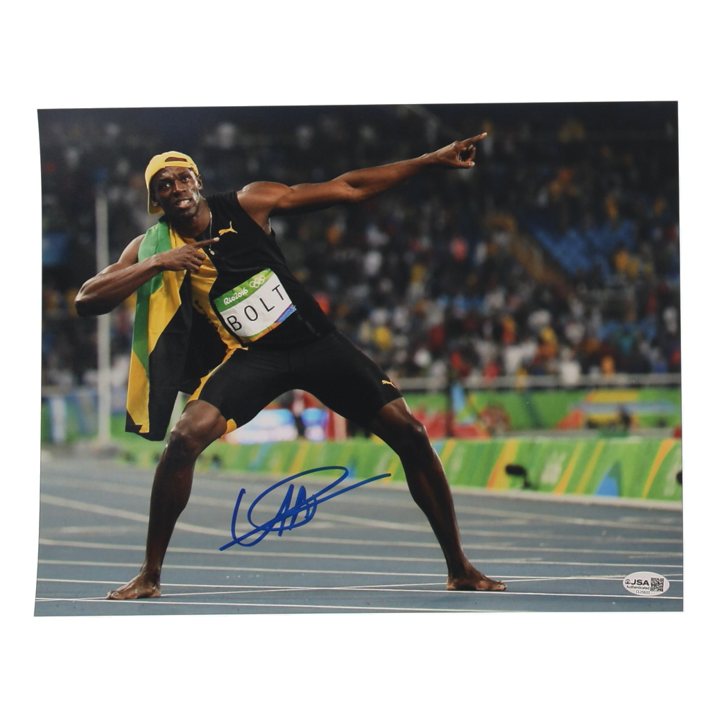Usain Bolt Signed 11x14 Photo (JSA) at PristineAuction.com Usain Bolt Signed 11x14 Photo (JSA) at PristineAuction.com