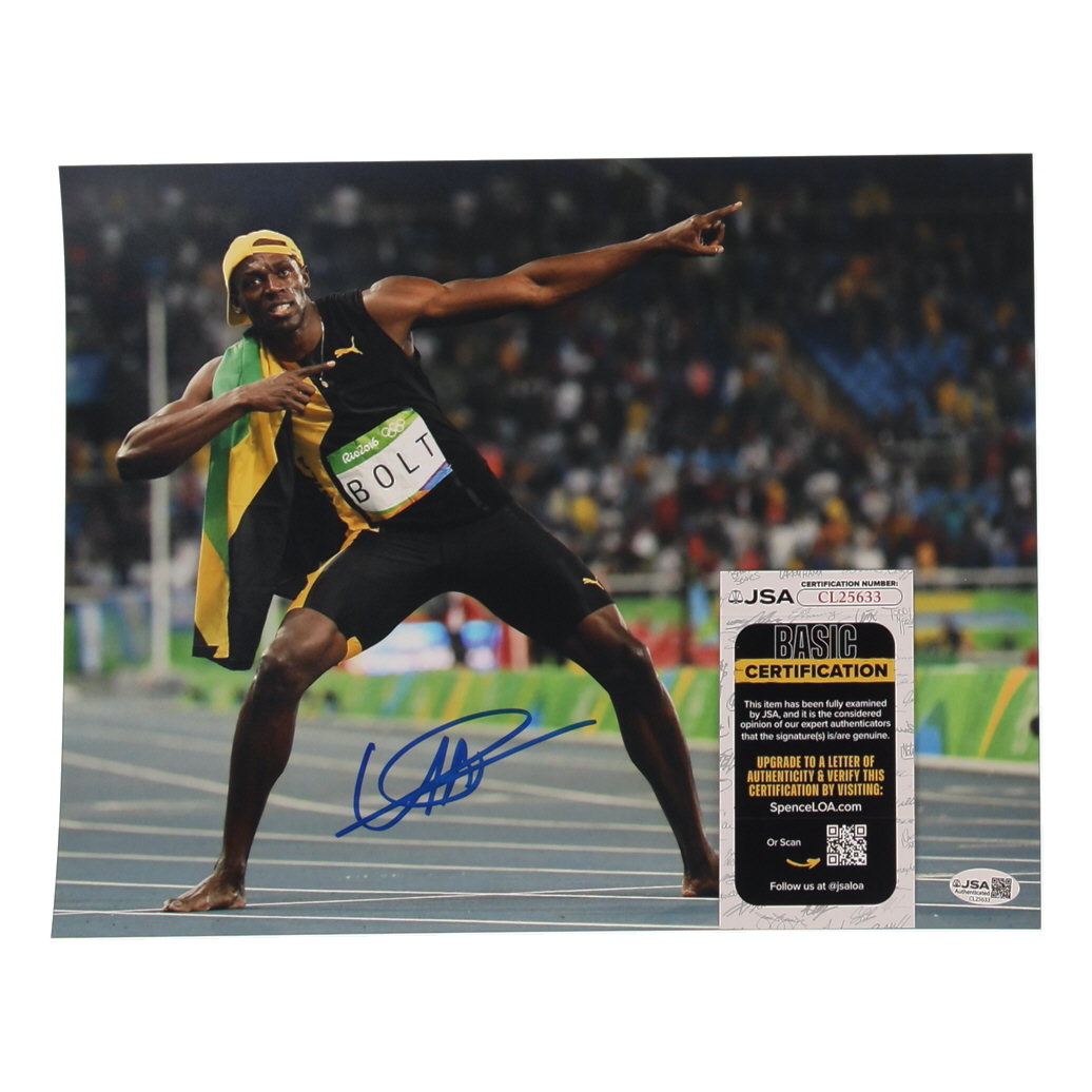 Usain Bolt Signed 11x14 Photo (JSA) at PristineAuction.com Usain Bolt Signed 11x14 Photo (JSA) at PristineAuction.com