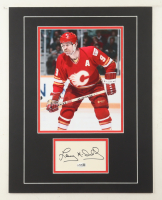 Lanny McDonald Signed 14x18 Custom Matted Cut Display with Photo (JSA) at PristineAuction.com