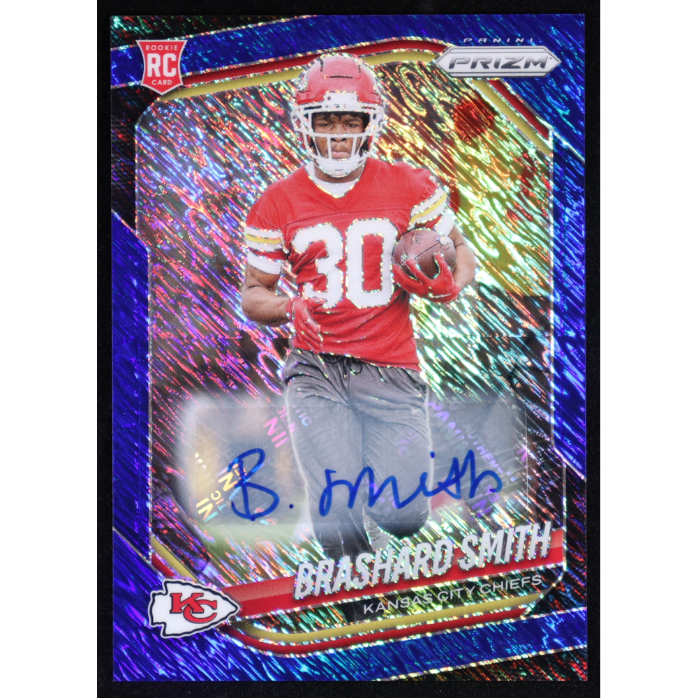 Brashard Smith 2025 Panini Prizm Autographs Blue Shimmer #308 RC #11/25 at PristineAuction.com