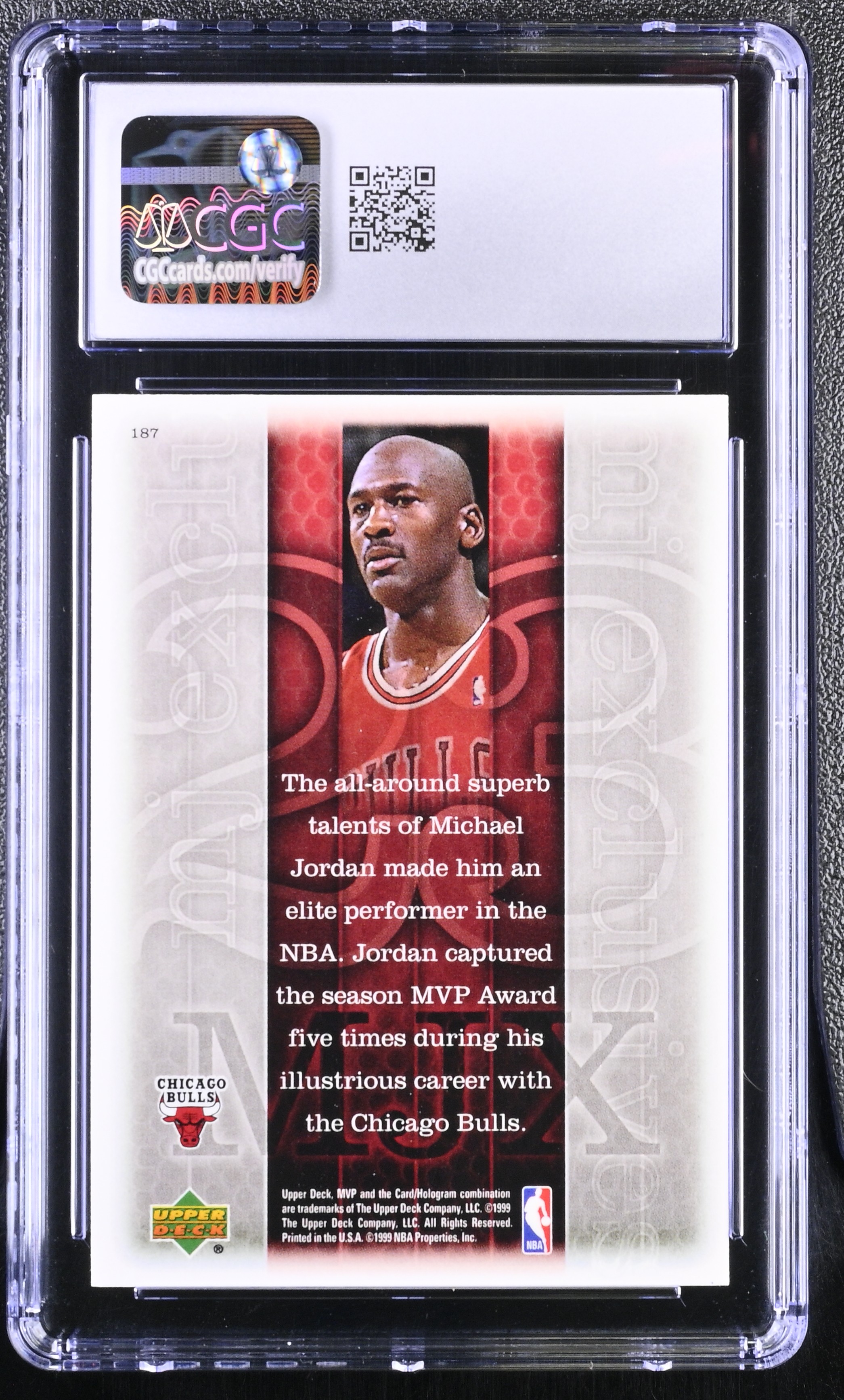 Michael Jordan 1999-00 Upper Deck MVP #187 (CGC 10) at PristineAuction.com Michael Jordan 1999-00 Upper Deck MVP #187 (CGC 10) at PristineAuction.com