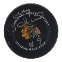 Bobby Hull Signed Blackhawks Logo Hockey Puck (COJO) at PristineAuction.com