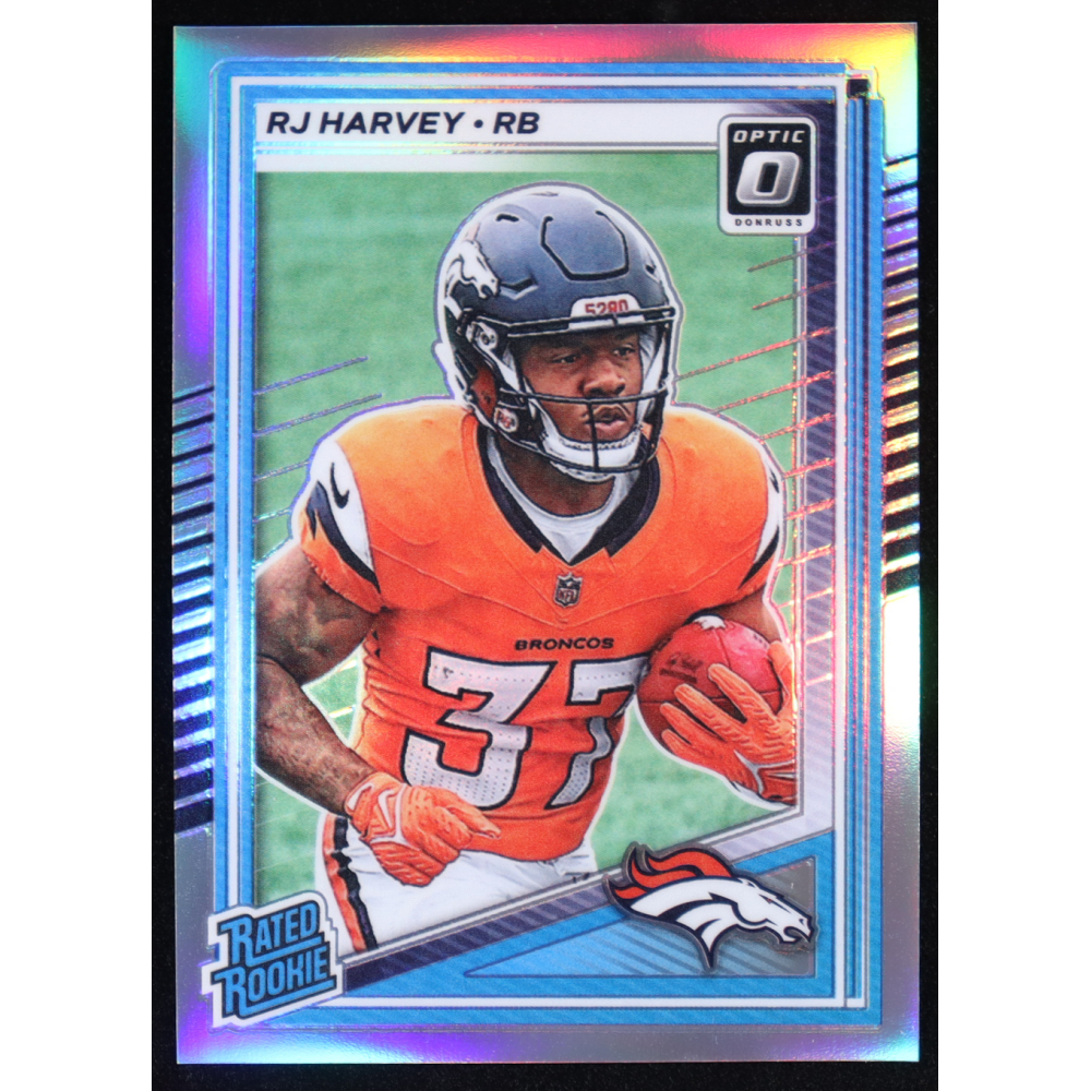 RJ Harvey 2025 Panini Donruss Optic RR #208 RC at PristineAuction.com