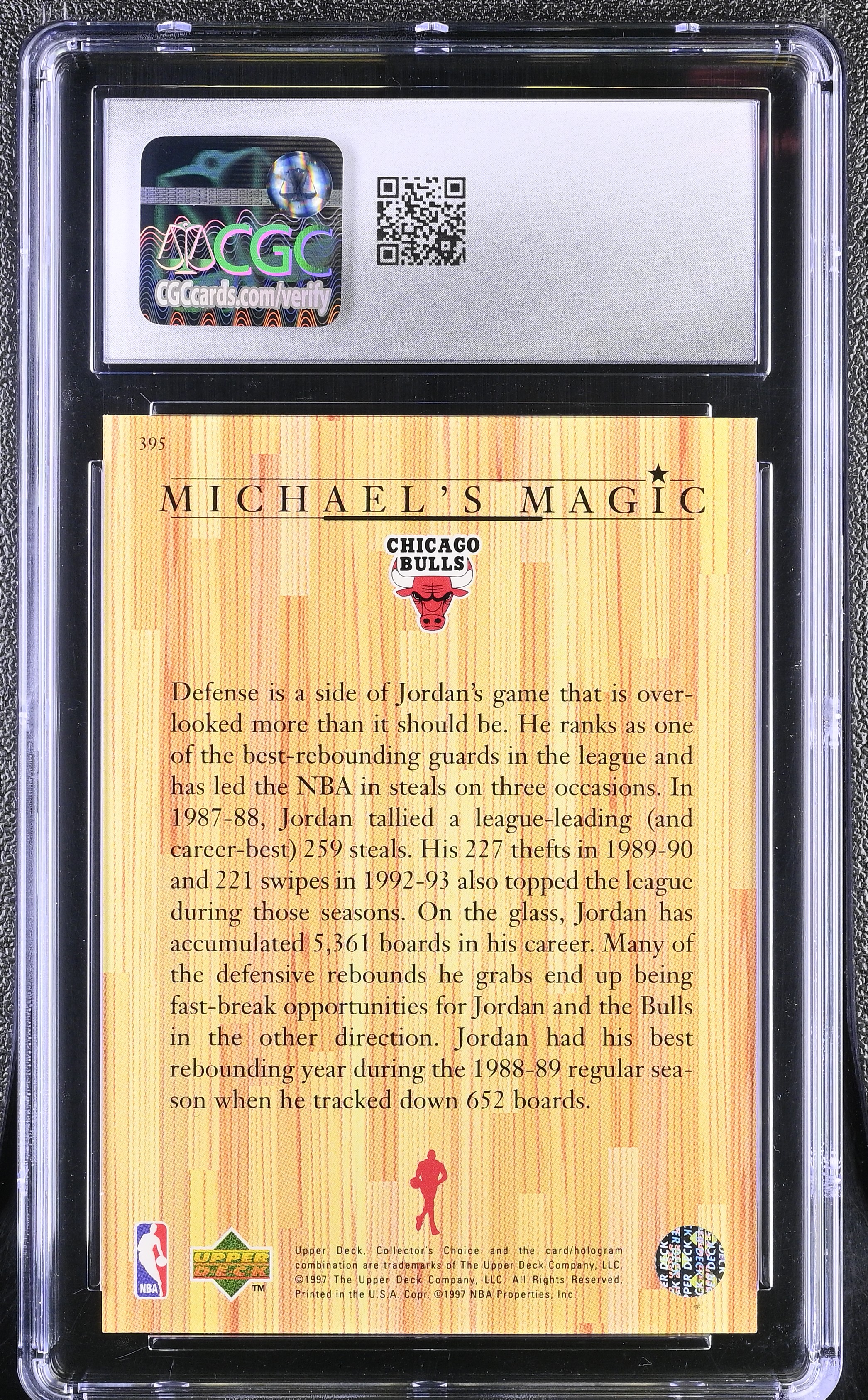 Michael Jordan 1997-98 Collector's Choice #395 (CGC 10) at PristineAuction.com Michael Jordan 1997-98 Collector's Choice #395 (CGC 10) at PristineAuction.com