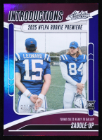 Riley Leonard / Tyler Warren 2025 Absolute Introductions Spectrum Blue #12 Saddle Up #21/50 RC at PristineAuction.com
