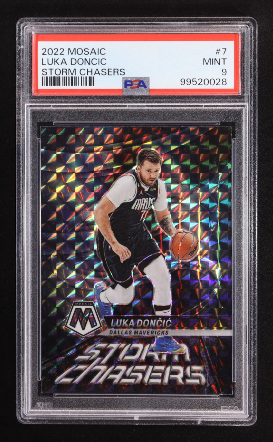 Luka Doncic 2022-23 Panini Mosaic Storm Chasers #7 (PSA 9) at PristineAuction.com Luka Doncic 2022-23 Panini Mosaic Storm Chasers #7 (PSA 9) at PristineAuction.com