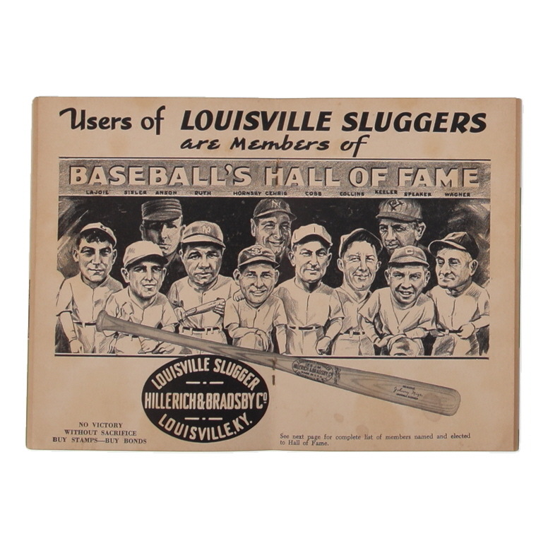 Ted Williams 1943 Louisville Slugger "Famous Slugger Year Book" Booklet at PristineAuction.com Ted Williams 1943 Louisville Slugger "Famous Slugger Year Book" Booklet at PristineAuction.com