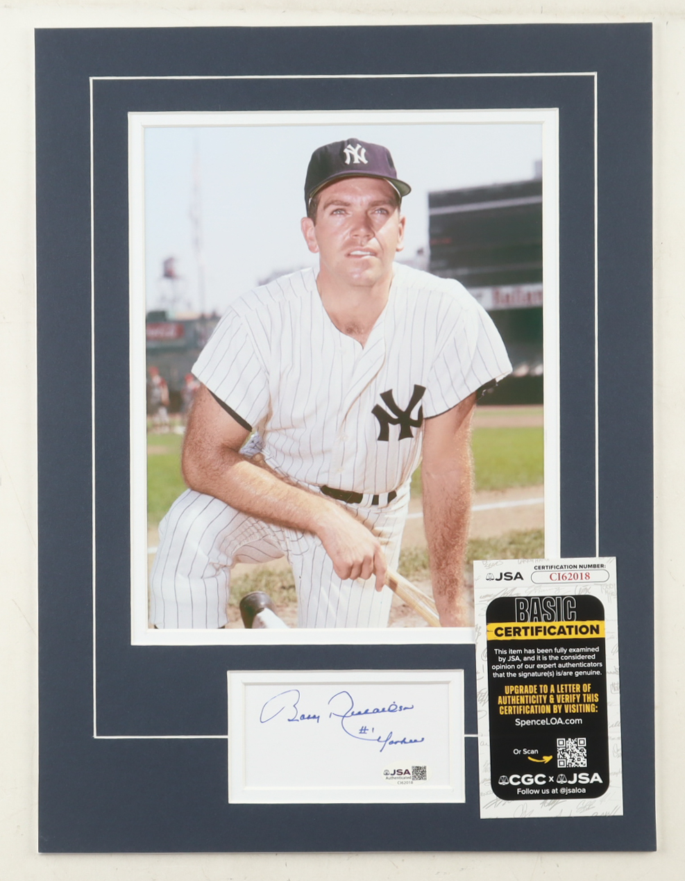 Bobby Richardson Signed 12x16 Custom Matted Cut Display with Photo (JSA) at PristineAuction.com Bobby Richardson Signed 12x16 Custom Matted Cut Display with Photo (JSA) at PristineAuction.com