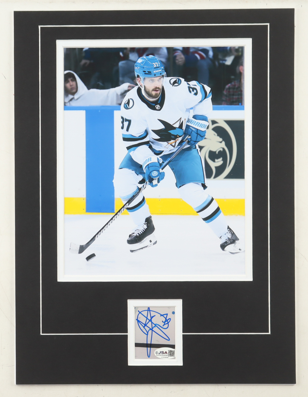 Timothy Liljegren Signed 12x16 Custom Matted Cut Display with Photo (JSA) at PristineAuction.com Timothy Liljegren Signed 12x16 Custom Matted Cut Display with Photo (JSA) at PristineAuction.com