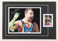 Santino Marella Signed 12x17 Custom Matted Photo Display with Trading Card (JSA) at PristineAuction.com