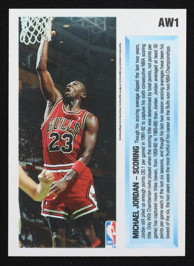 Michael Jordan 1992-93 Upper Deck Award Winner Holograms #AW1 / Scoring at PristineAuction.com Michael Jordan 1992-93 Upper Deck Award Winner Holograms #AW1 / Scoring at PristineAuction.com