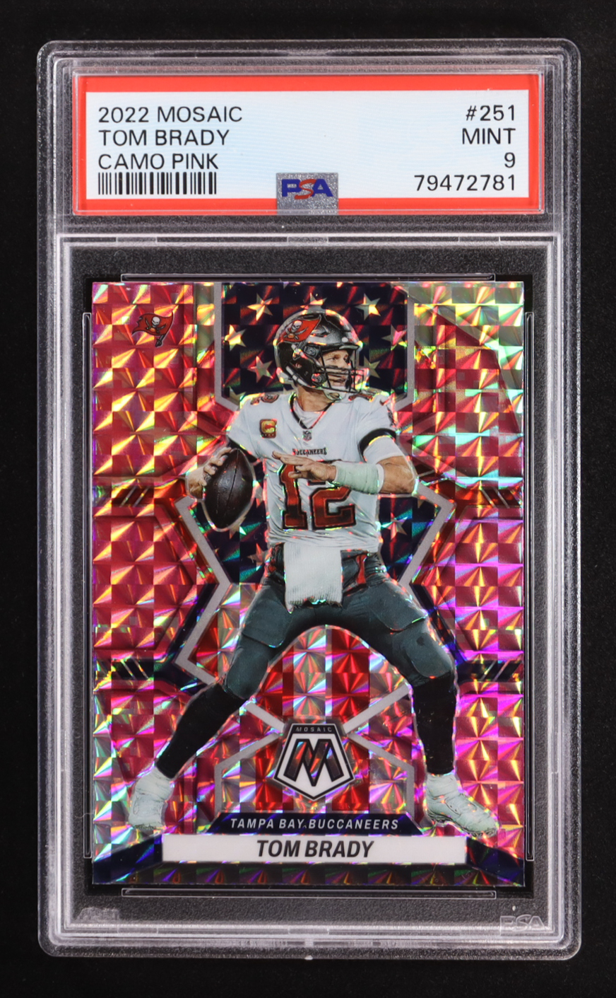 Tom Brady 2022 Panini Mosaic Mosaic Camo Pink #251 NP (PSA 9) at PristineAuction.com Tom Brady 2022 Panini Mosaic Mosaic Camo Pink #251 NP (PSA 9) at PristineAuction.com