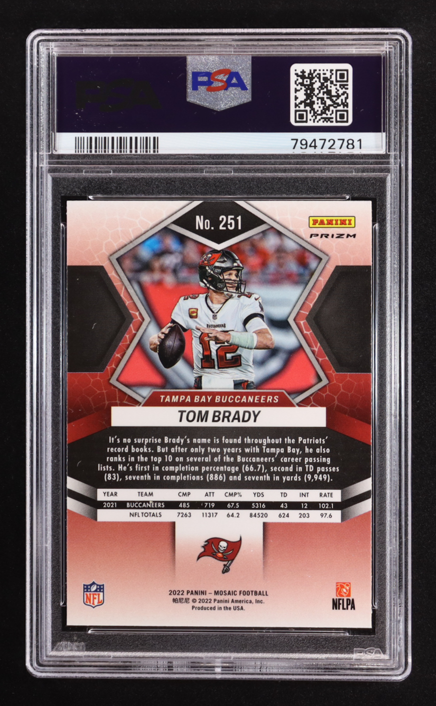 Tom Brady 2022 Panini Mosaic Mosaic Camo Pink #251 NP (PSA 9) at PristineAuction.com Tom Brady 2022 Panini Mosaic Mosaic Camo Pink #251 NP (PSA 9) at PristineAuction.com