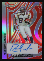 Randy Moss 2023 Leaf OptiChrome Autographs Prismatic Red #OARM1 #8/9 at PristineAuction.com