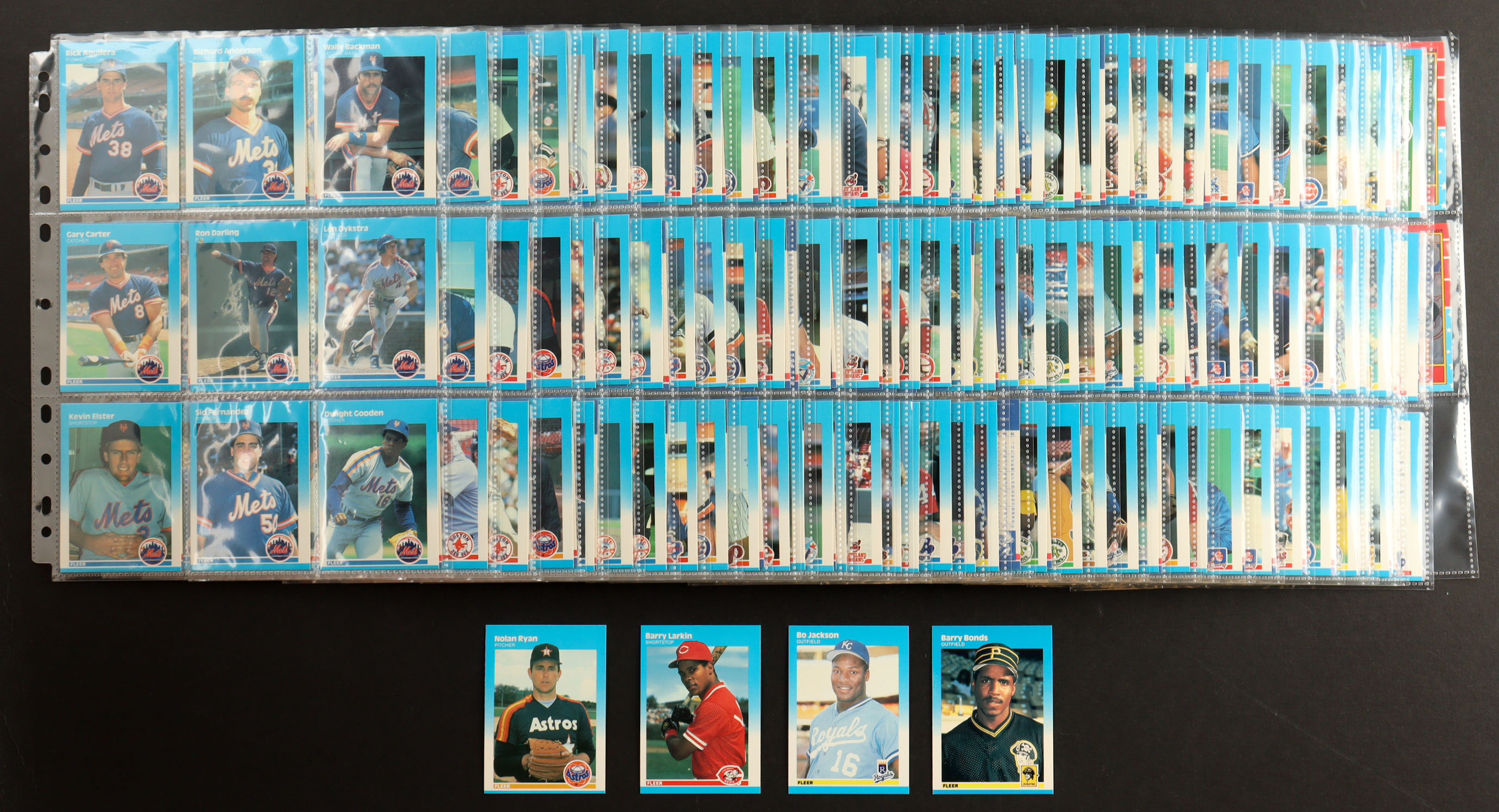 1987 Fleer Baseball Complete Set of (660) Cards with Barry Bonds #604 RC, Bo Jackson #369 RC, Barry Larkin #204 RC, Nolan Ryan #67 at PristineAuction.com 1987 Fleer Baseball Complete Set of (660) Cards with Barry Bonds #604 RC, Bo Jackson #369 RC, Barry Larkin #204 RC, Nolan Ryan #67 at PristineAuction.com