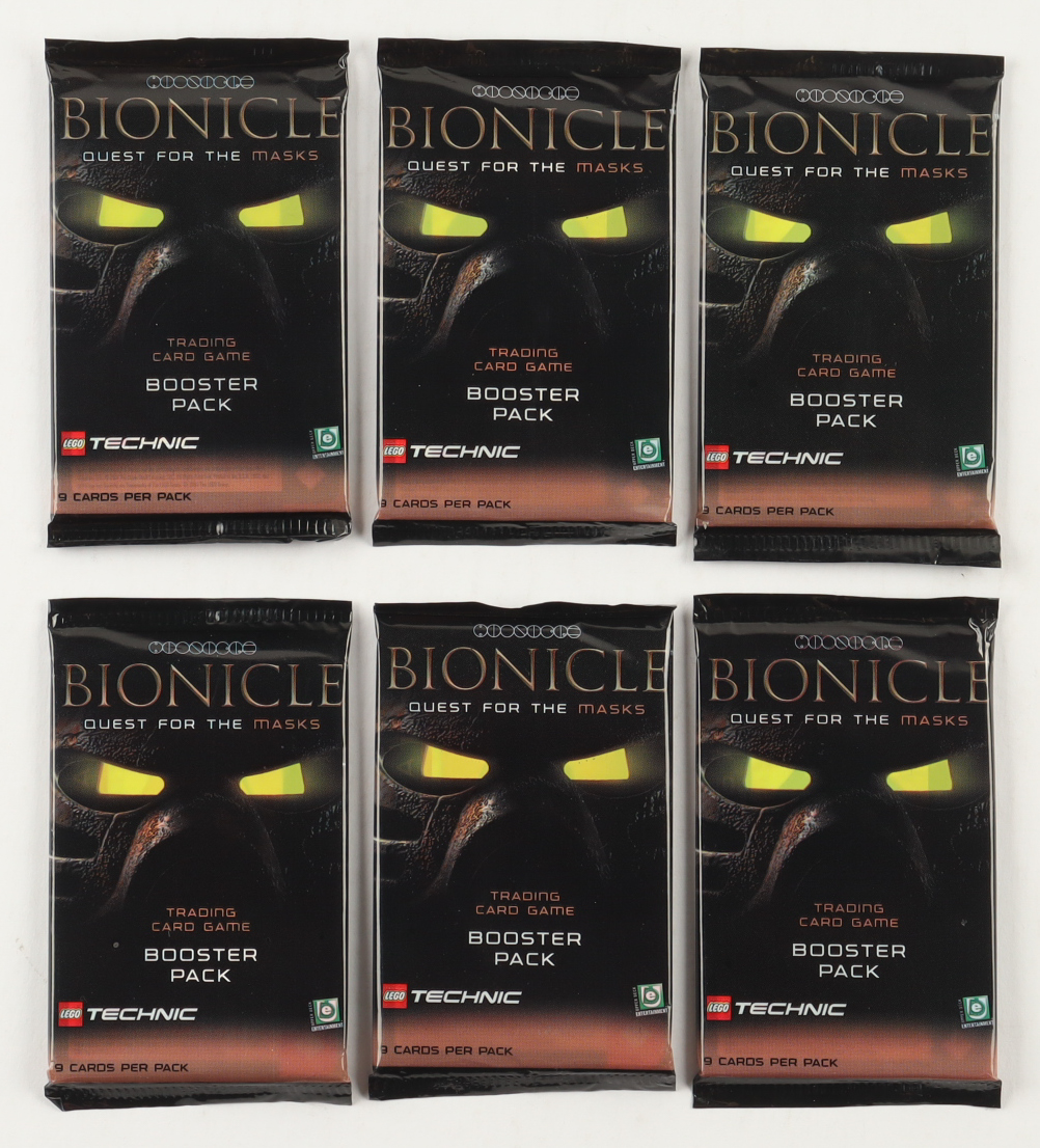 Lot of (6) 2001 Bionicles Booster Packs at PristineAuction.com Lot of (6) 2001 Bionicles Booster Packs at PristineAuction.com
