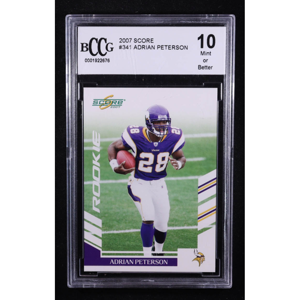 Adrian Peterson 2007 Score #341 RC (BCCG 10) at PristineAuction.com