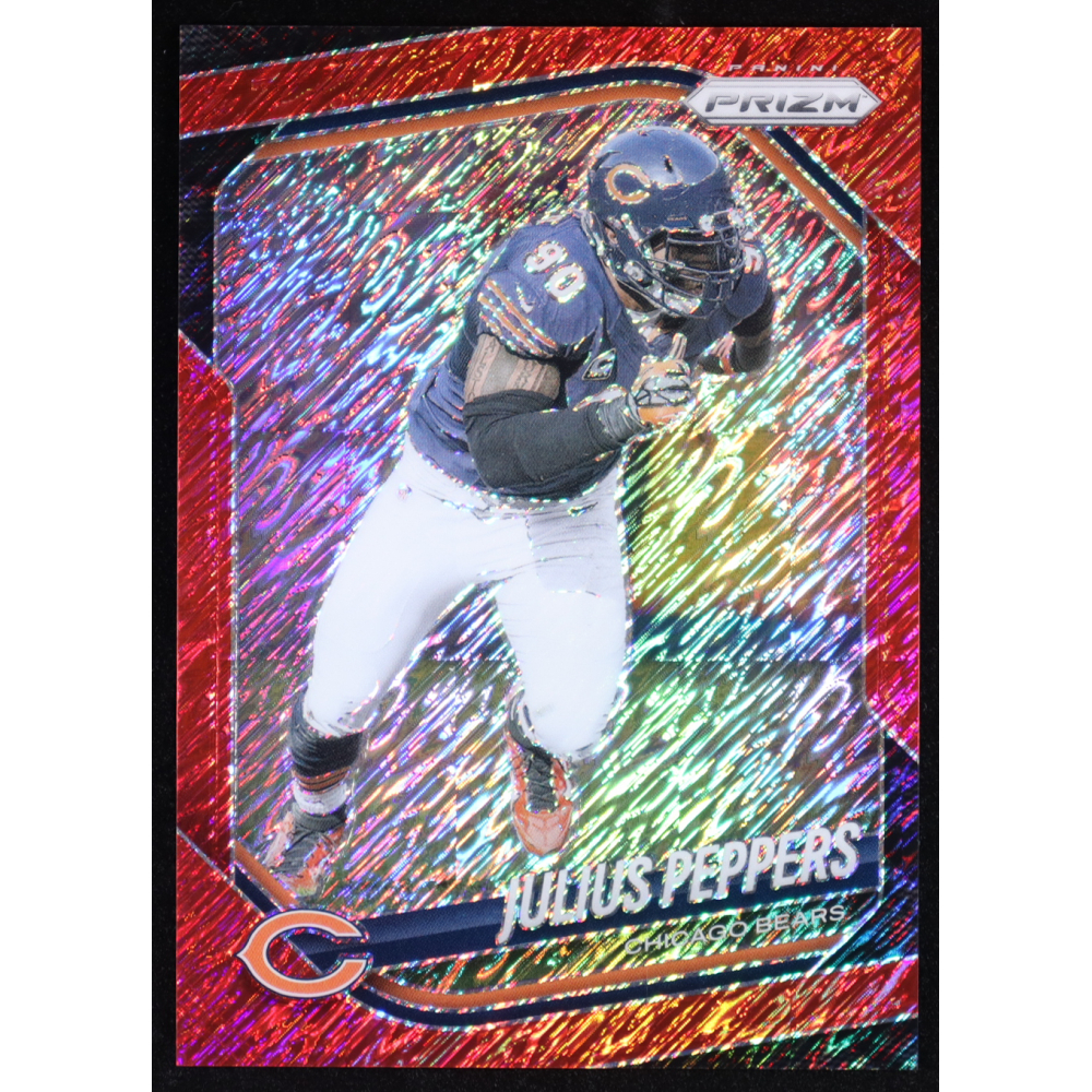 Julius Peppers 2025 Panini Prizm Red Shimmer #296 #29/49 at PristineAuction.com