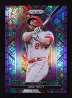 Mike Trout 2022 Panini Prizm Stained Glass Prizms Purple #5 at PristineAuction.com