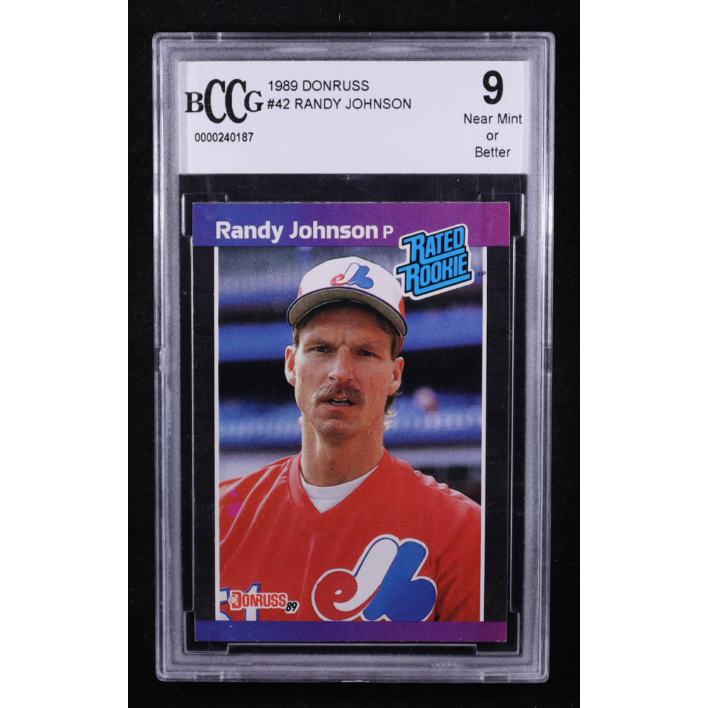 Randy Johnson 1989 Donruss #42 RC RR UER/Card says born in 1964/Born in 1963 (BCCG 9) at PristineAuction.com