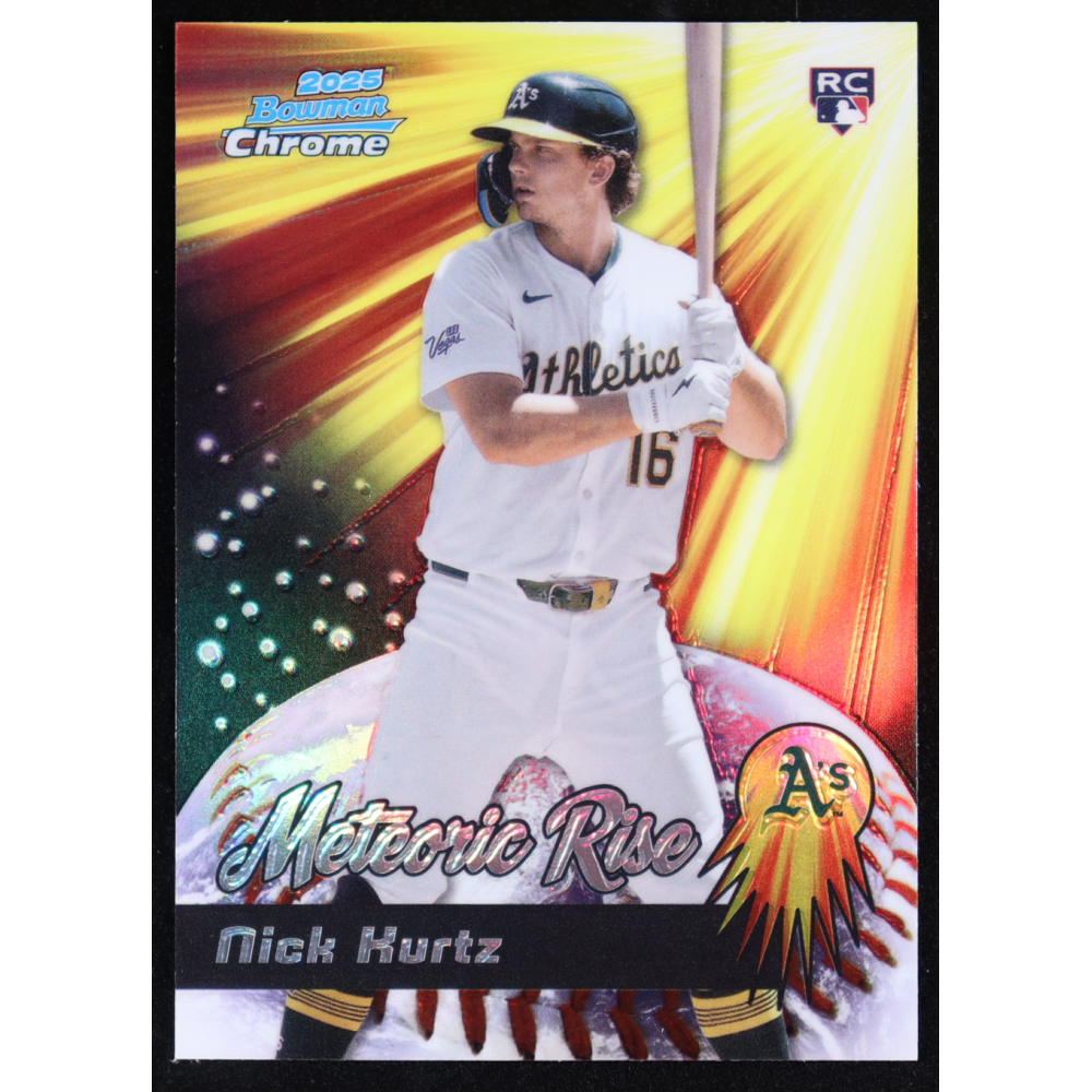 Nick Kurtz 2025 Bowman Chrome Meteoric Rise #MR-7 RC at PristineAuction.com