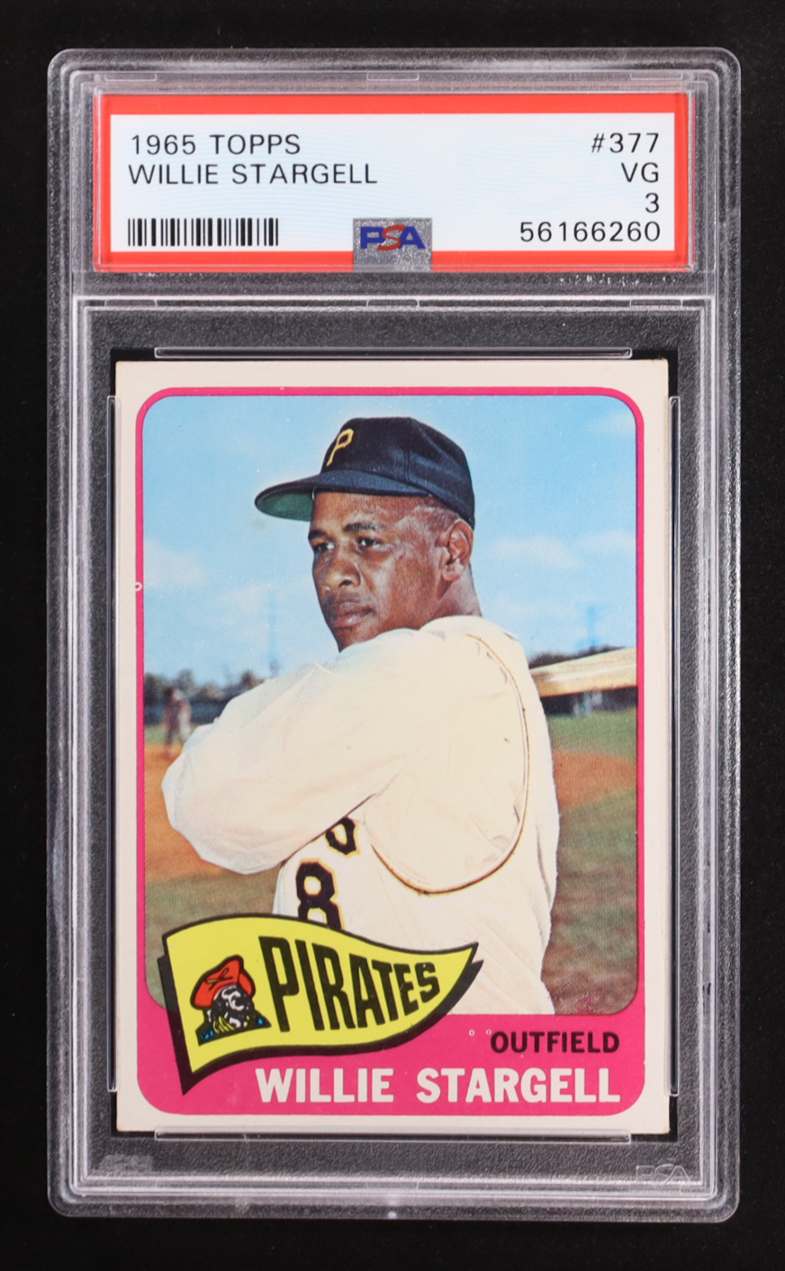 Willie Stargell 1965 Topps #377 (PSA 3) at PristineAuction.com Willie Stargell 1965 Topps #377 (PSA 3) at PristineAuction.com