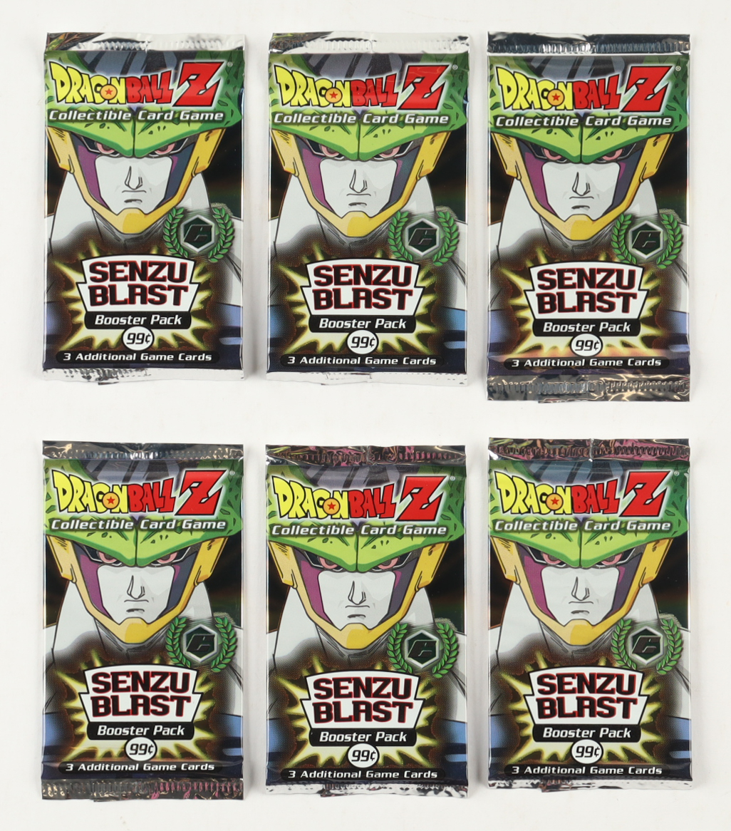 Lot of (6) Dragonball Z Senzu Blast Booster Packs at PristineAuction.com Lot of (6) Dragonball Z Senzu Blast Booster Packs at PristineAuction.com