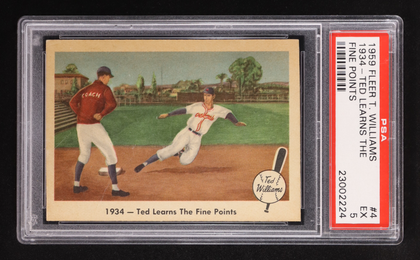 Ted Williams 1959 Fleer #4 / Learns Fine Points (PSA 5) at PristineAuction.com Ted Williams 1959 Fleer #4 / Learns Fine Points (PSA 5) at PristineAuction.com