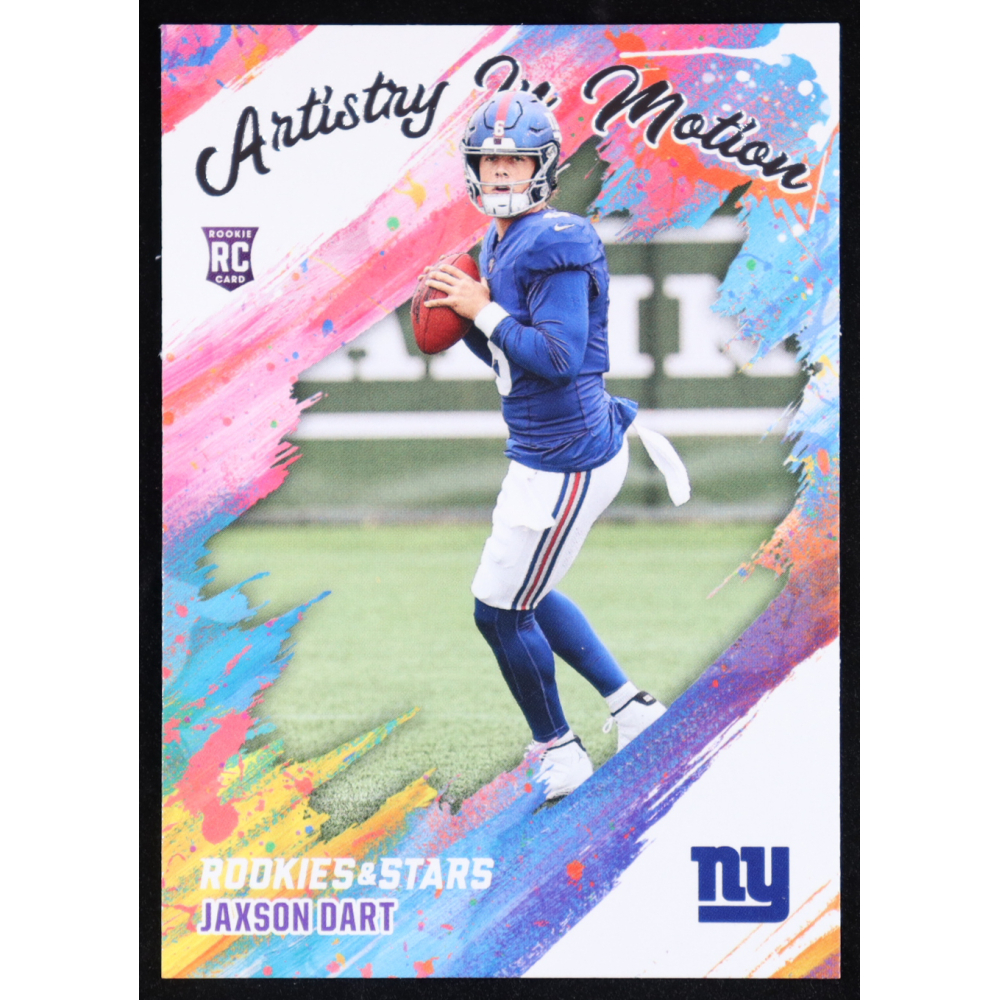 Jaxson Dart 2025 Panini Rookies & Stars Artistry In Motion #16 RC at PristineAuction.com