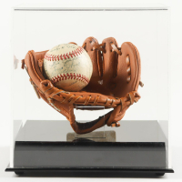 1951 Braves ONL Mini Baseball Signed By (29) with Warren Spahn, Sid Gordon, Johnny Sain, Gene Mauch With Display Stand (Beckett) at PristineAuction.com
