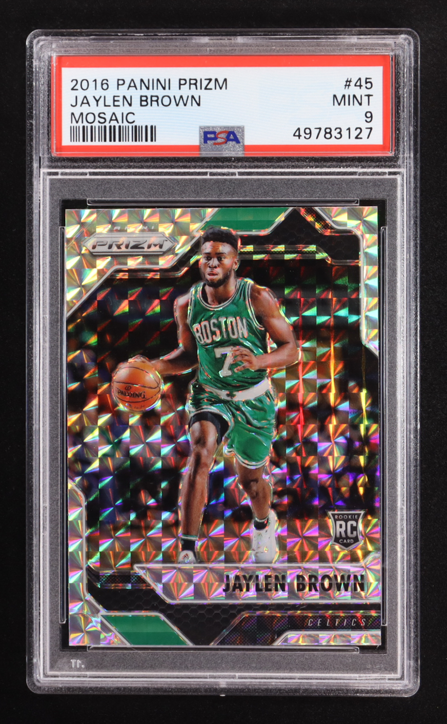 Jaylen Brown 2016-17 Panini Prizm Mosaic #45 RC (PSA 9) at PristineAuction.com Jaylen Brown 2016-17 Panini Prizm Mosaic #45 RC (PSA 9) at PristineAuction.com