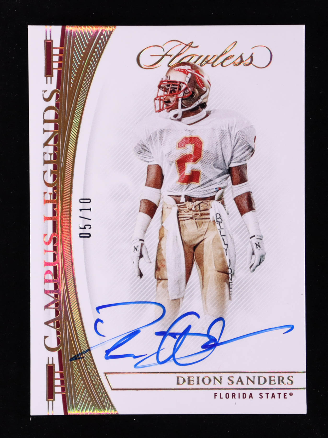 Deion Sanders 2023 Panini Flawless Collegiate Campus Legends Signatures Gold #9 #5/10 at PristineAuction.com Deion Sanders 2023 Panini Flawless Collegiate Campus Legends Signatures Gold #9 #5/10 at PristineAuction.com