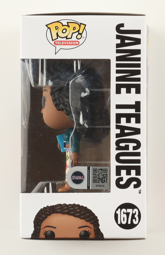 Quinta Brunson Signed "Abbott Elementary" #1673 Janine Teagues Funko Pop! Vinyl Figure (SWAU) at PristineAuction.com Quinta Brunson Signed "Abbott Elementary" #1673 Janine Teagues Funko Pop! Vinyl Figure (SWAU) at PristineAuction.com