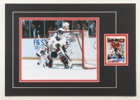 Dominik Hasek Signed 12x17 Custom Matted Trading Card Display with Photo (JSA) at PristineAuction.com