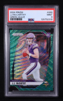 JJ McCarthy 2024 Panini Prizm Prizms Green Wave #400 RC (PSA 9) at PristineAuction.com