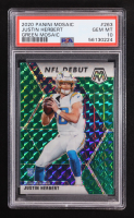 Justin Herbert 2020 Panini Mosaic Mosaic Green #263 DEB RC (PSA 10) at PristineAuction.com