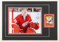 Jimmy Howard Signed 12x17 Custom Matted Trading Card Display with Photo (JSA) at PristineAuction.com