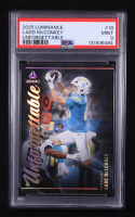 Ladd McConkey 2025 Panini Luminance Unforgettable #18 (PSA 9) at PristineAuction.com