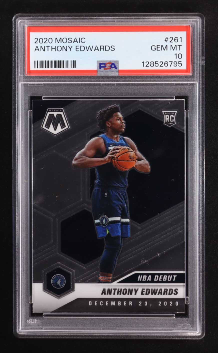 Anthony Edwards 2020-21 Panini Mosaic #261 RC (PSA 10) at PristineAuction.com Anthony Edwards 2020-21 Panini Mosaic #261 RC (PSA 10) at PristineAuction.com