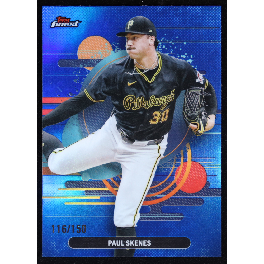 Paul Skenes 2025 Topps Finest Blue Refractors #103 #116/150 at PristineAuction.com