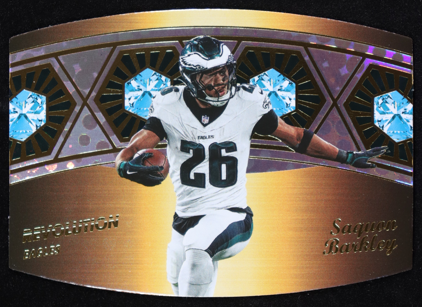 Saquon Barkley 2025 Panini Revolution Ring Bearers #9 at PristineAuction.com Saquon Barkley 2025 Panini Revolution Ring Bearers #9 at PristineAuction.com
