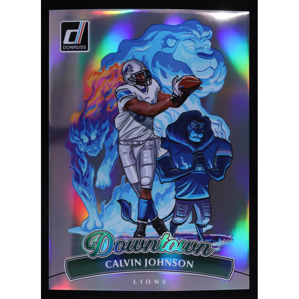 Calvin Johnson 2025 Donruss Downtown! Oversize #4 at PristineAuction.com