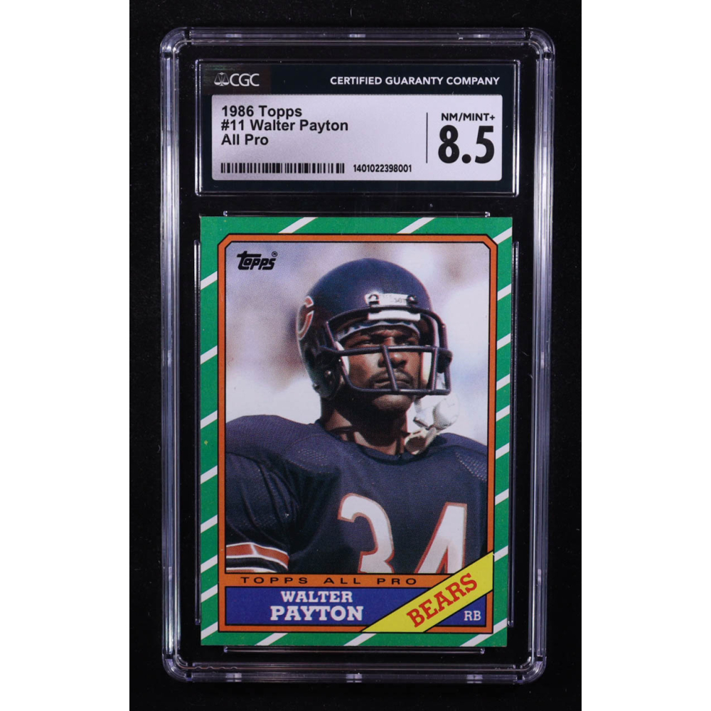 Walter Payton 1986 Topps AP #11 (CGC 8.5) at PristineAuction.com