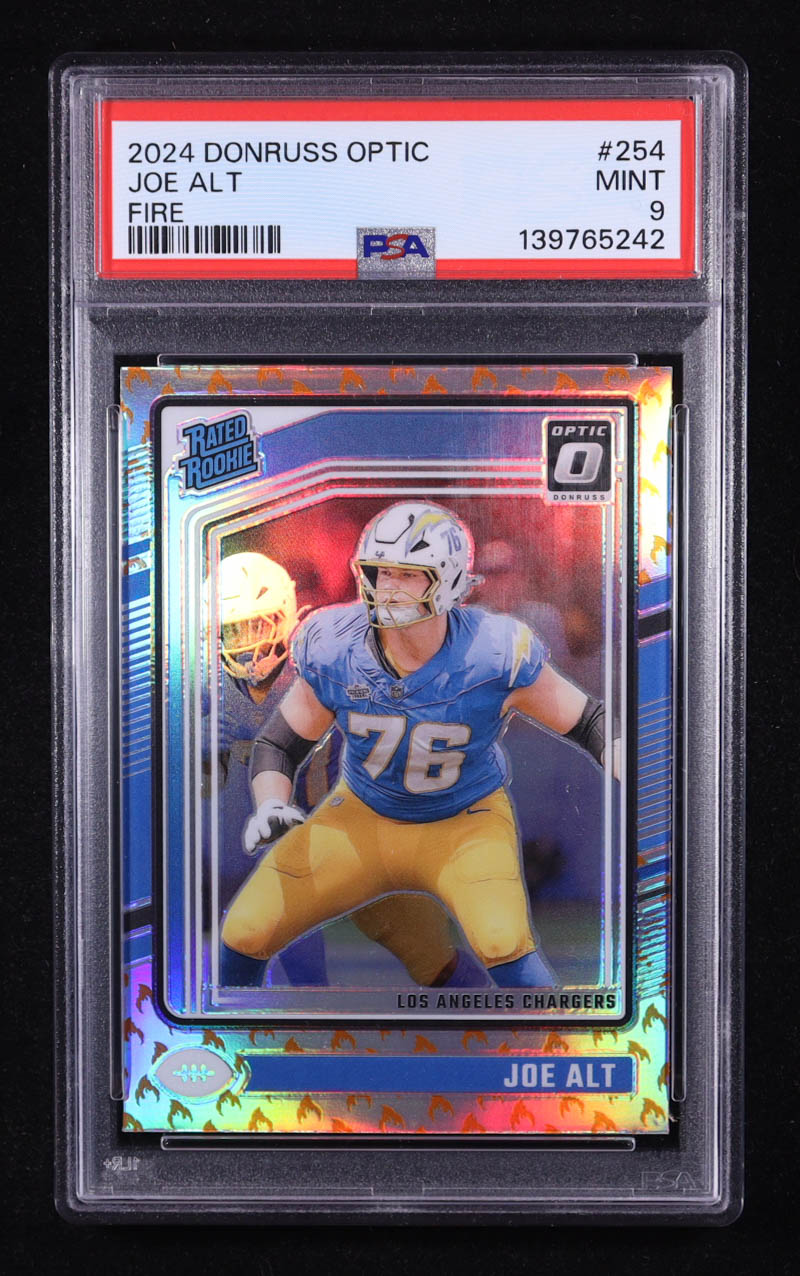 Joe Alt 2024 Donruss Optic Fire #254 RR RC (PSA 9) at PristineAuction.com Joe Alt 2024 Donruss Optic Fire #254 RR RC (PSA 9) at PristineAuction.com