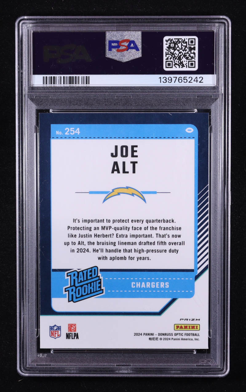 Joe Alt 2024 Donruss Optic Fire #254 RR RC (PSA 9) at PristineAuction.com Joe Alt 2024 Donruss Optic Fire #254 RR RC (PSA 9) at PristineAuction.com