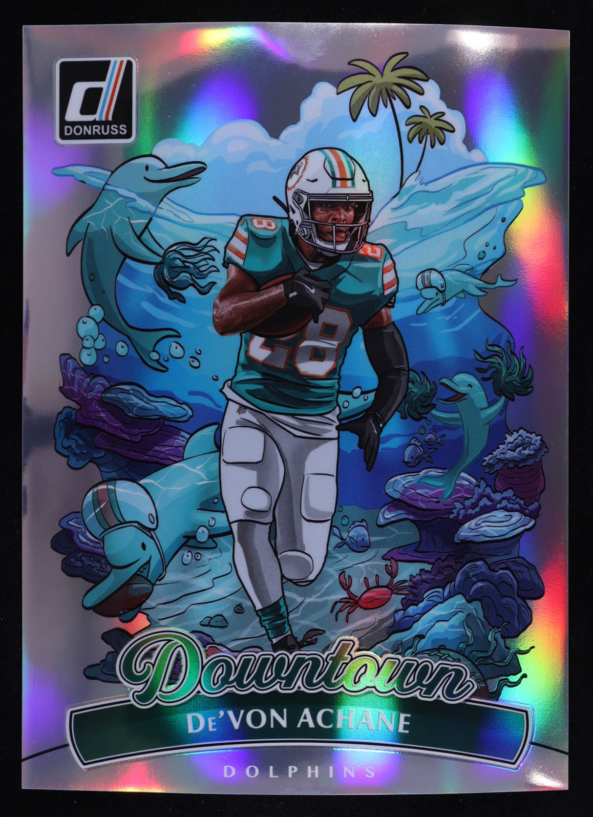 De'Von Achane 2025 Donruss Downtown! Oversize #10 at PristineAuction.com De'Von Achane 2025 Donruss Downtown! Oversize #10 at PristineAuction.com