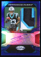 Trevor Etienne 2025 Panini Freshman Fabric Mirror Signatures Blue #FBC-TEE RC #13/50 at PristineAuction.com